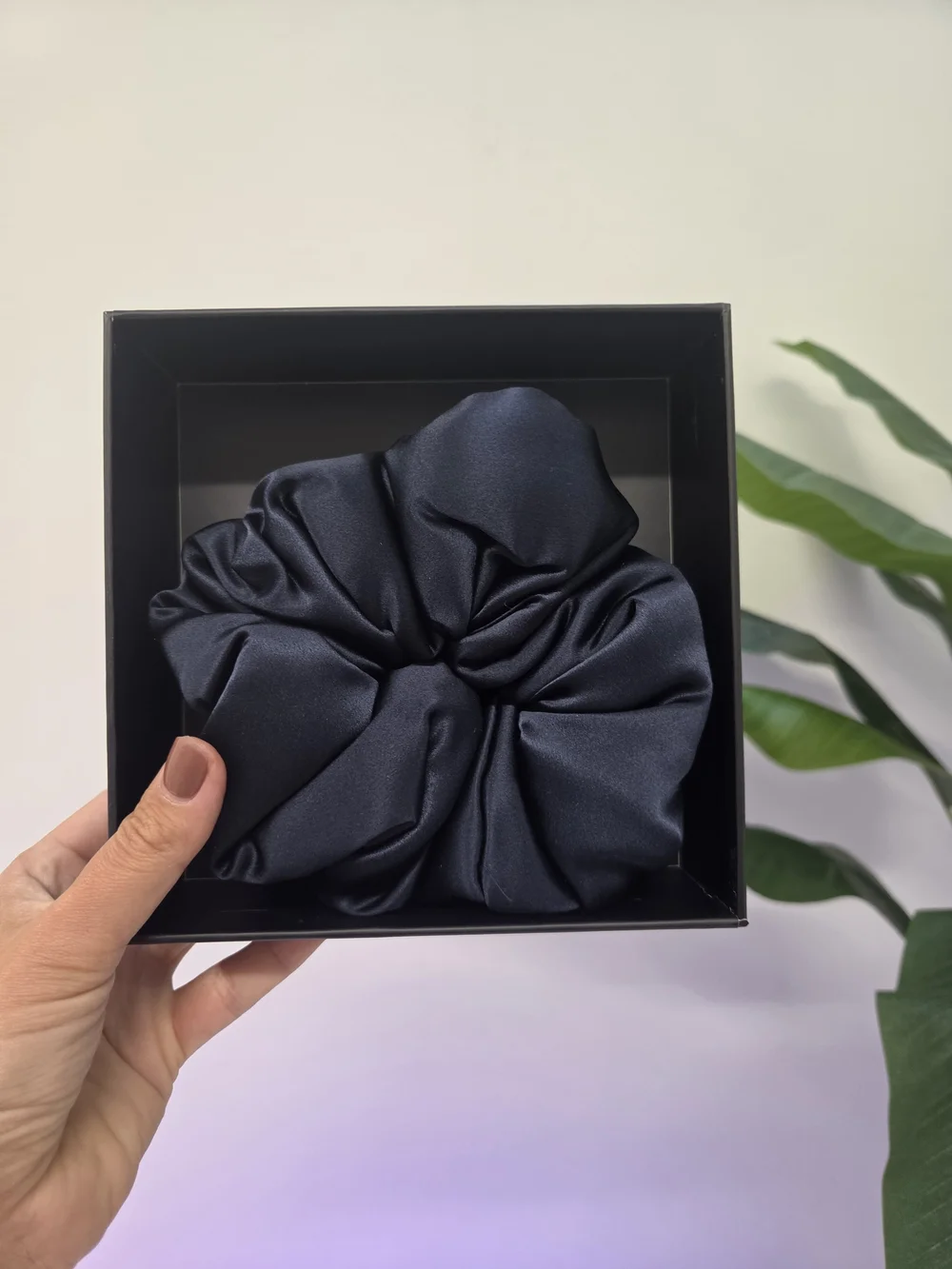 New Drowsy Midnight Blue Oversized Padded Silk Scrunchie